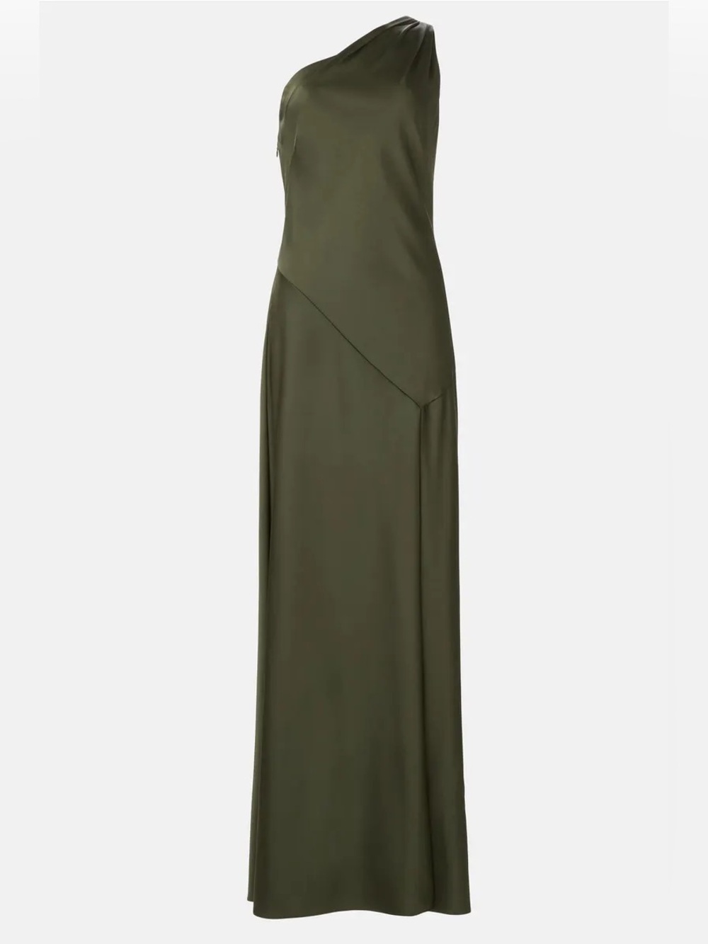NEW. Nicole Miller Satin One Shoulder Gown